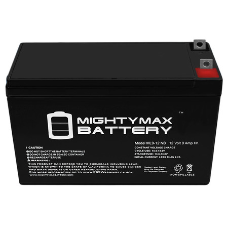 Mighty Max Battery 12V 9AH SLA Battery Replacement for Generac 0G9449 - 2 Pack ML9-12NBMP26